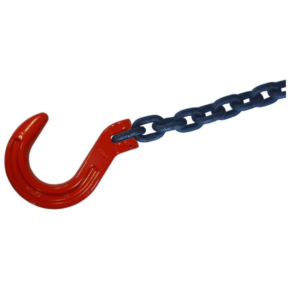 Tie Down Chain GRADE 80 Long J Hook Grab Hook 3/8''x10' Tow Wrecker Hauling